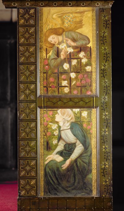 Die Verkündigung, Kanzelplatten, ca. 1861-62 von Dante Gabriel Charles Rossetti